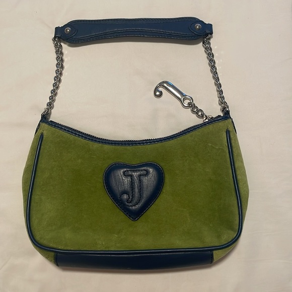 ๐๐Y2K Juicy Couture Green and Navy Shoulder Bag with Original Dust Bag๐๐ - Picture 8 of 16